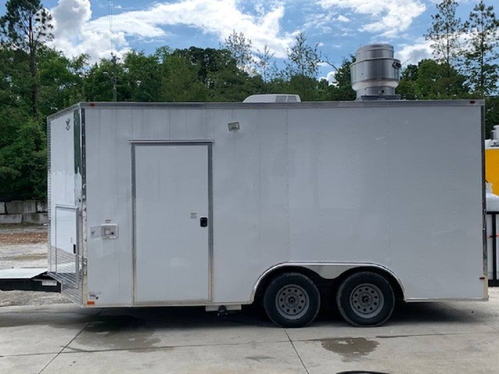 8.5′ x 16′ White Concession Food Trailer With Appliances — photo 7