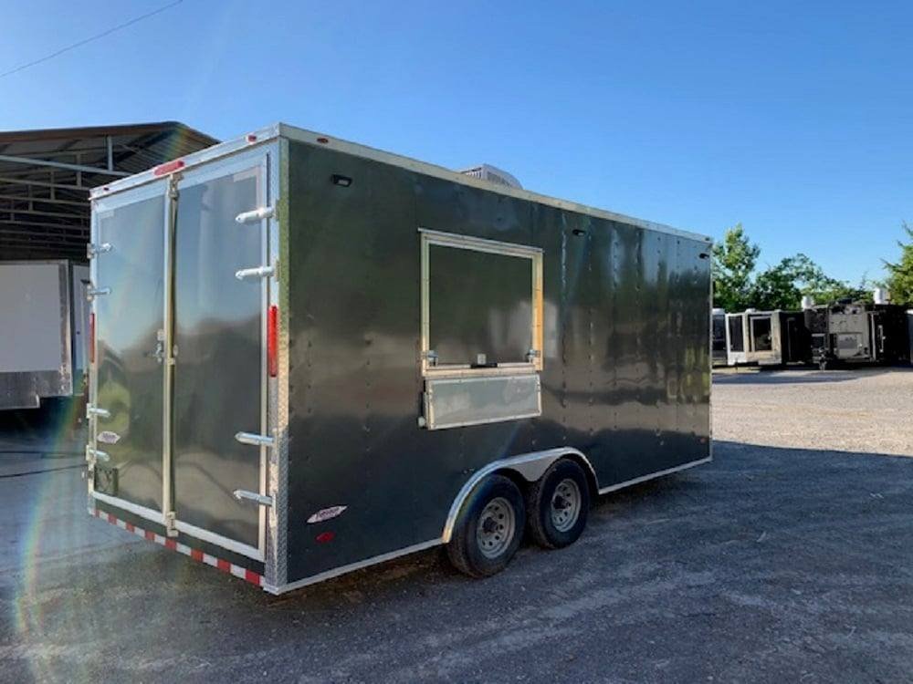 8.5′ x 18′ Med Charcoal Grey Concession Food Trailer — photo 6
