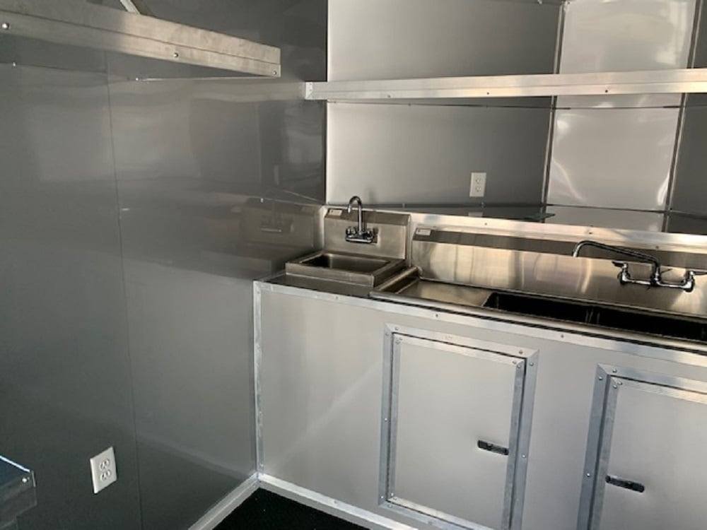 8.5′ x 18′ Med Charcoal Grey Concession Food Trailer — photo 12