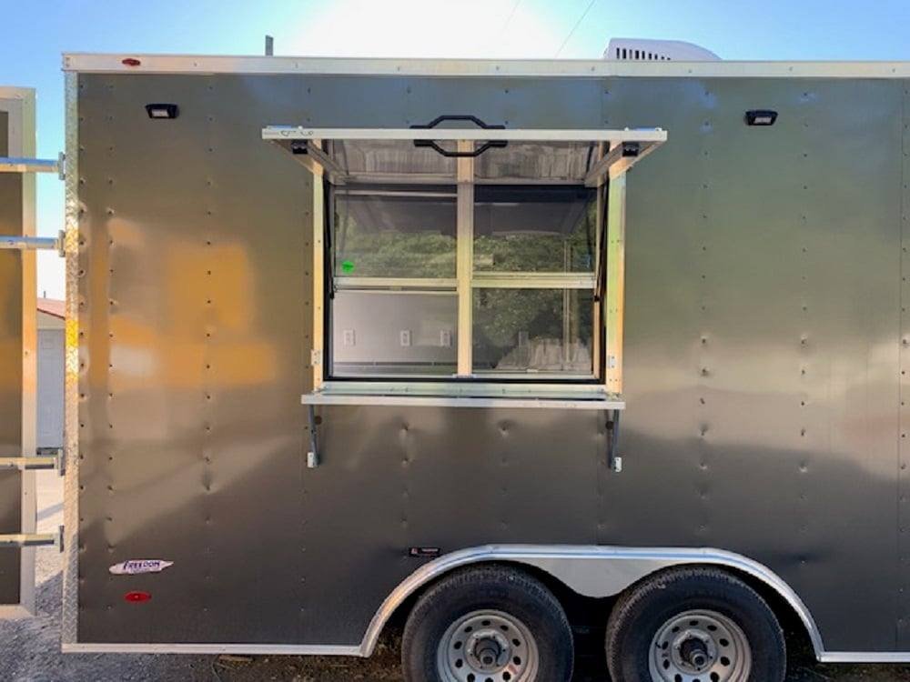 8.5′ x 18′ Med Charcoal Grey Concession Food Trailer — photo 8