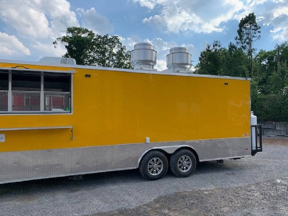 8.5′ x 24′ Penske Yellow Concession Food Trailer with Restroom — photo 15