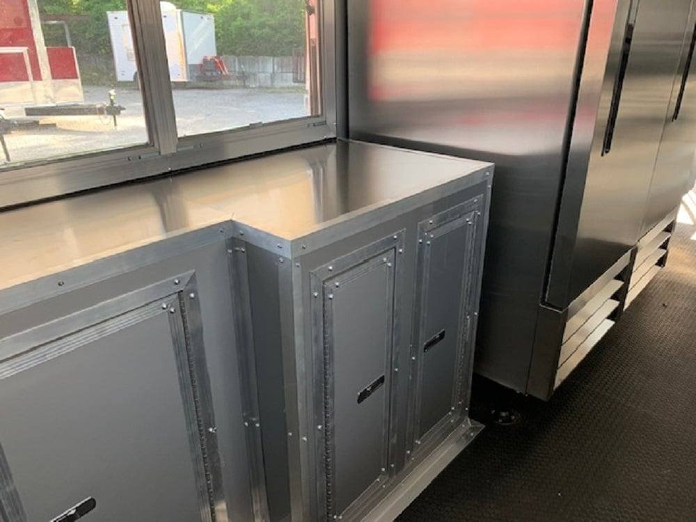 8.5′ x 24′ Penske Yellow Concession Food Trailer with Restroom — photo 2