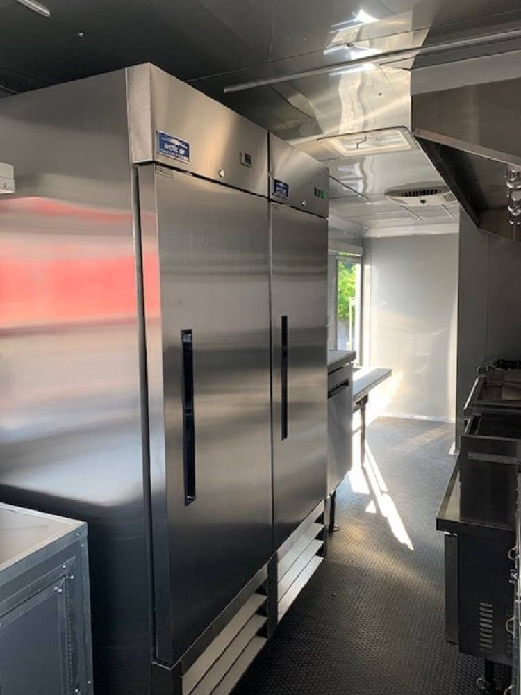8.5′ x 24′ Penske Yellow Concession Food Trailer with Restroom — photo 14