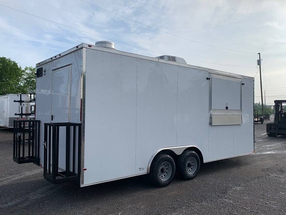 8.5′ x 20′ White V-Nose Food Concession Trailer — photo 7