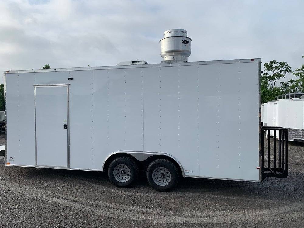 8.5′ x 20′ White V-Nose Food Concession Trailer — photo 6