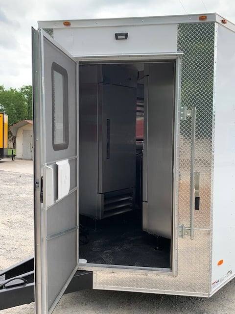 8.5′ x 20′ White V-Nose Concession Food Trailer with Appliances — photo 4
