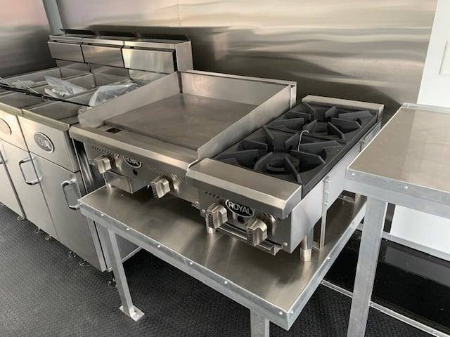 8.5′ x 20′ White V-Nose Concession Food Trailer with Appliances — photo 11