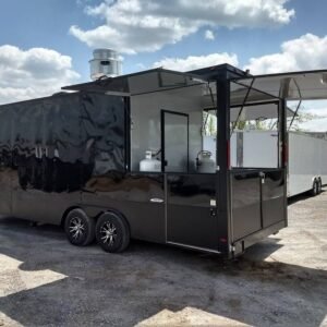8.5' x 22' Black Out Concession Food Trailer With Appliances