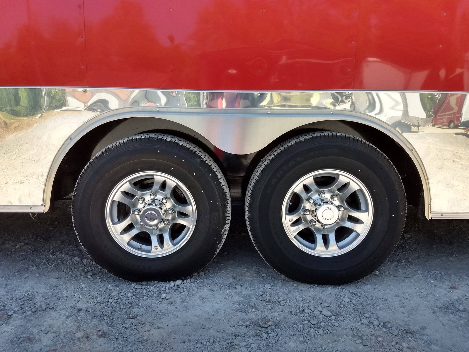 8.5′ x 24′ Red Concession Food Trailer With Appliances — photo 3