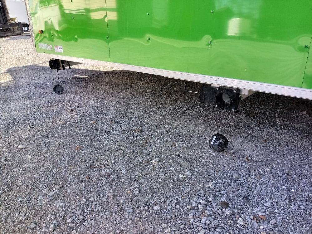 8.5′ x 24′ Lime Green BBQ Porch Style Concession Trailer with Restroom and Appliances — photo 12