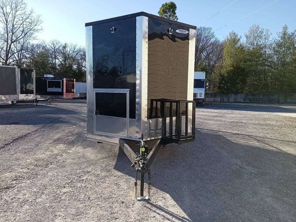8.5′ x 18′ Black BBQ Porch Food Vending Concession Trailer — photo 2