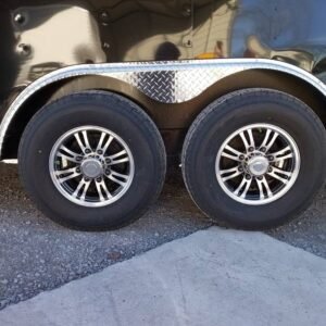 8.5 x 24 Black Pizza Trailer with double-I-beam porch and 7000lb axles - view 9