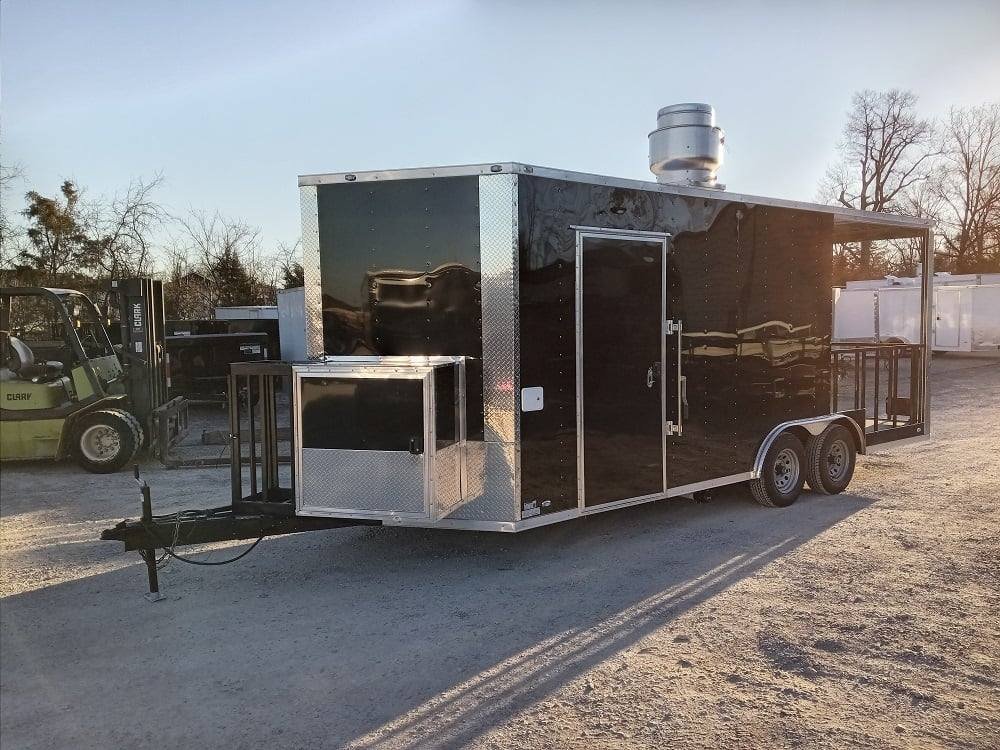 Concession Trailer 8.5′ X 20′ Black Food Catering — photo 3