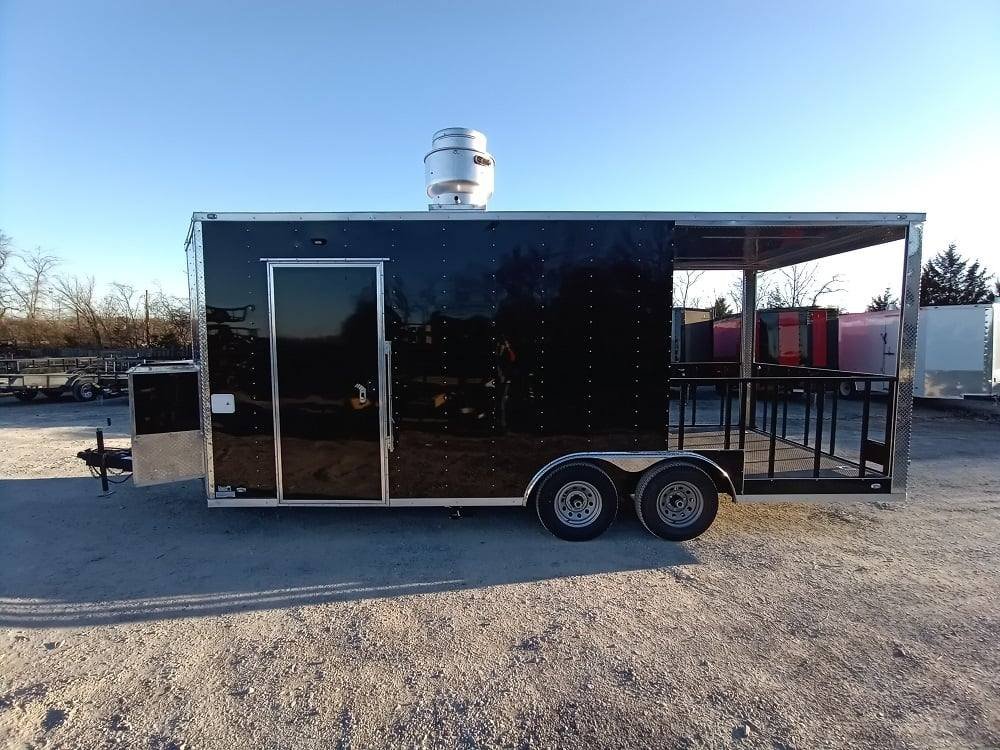 Concession Trailer 8.5′ X 20′ Black Food Catering — photo 5