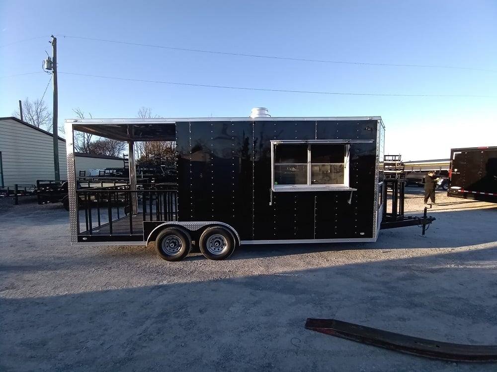 Concession Trailer 8.5′ X 20′ Black Food Catering — photo 15