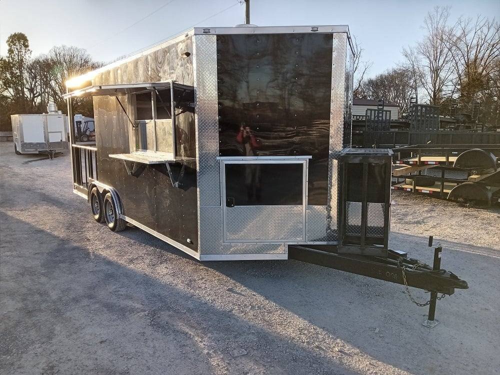 Concession Trailer 8.5′ X 20′ Black Food Catering — photo 2