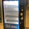 Used Crane Bevmax 5800 drink machine, large glass-front elevator beverage vendor