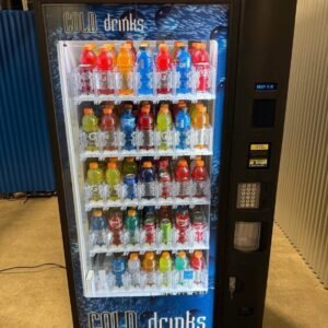 Used Crane Bevmax 3800 drink vending machine, glass-front elevator beverage vendor - view 2