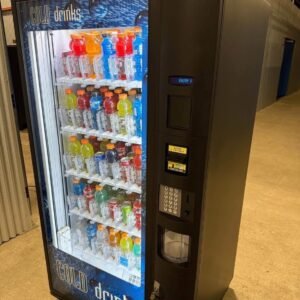 Used Crane Bevmax 3800 drink vending machine, glass-front elevator beverage vendor - view 3