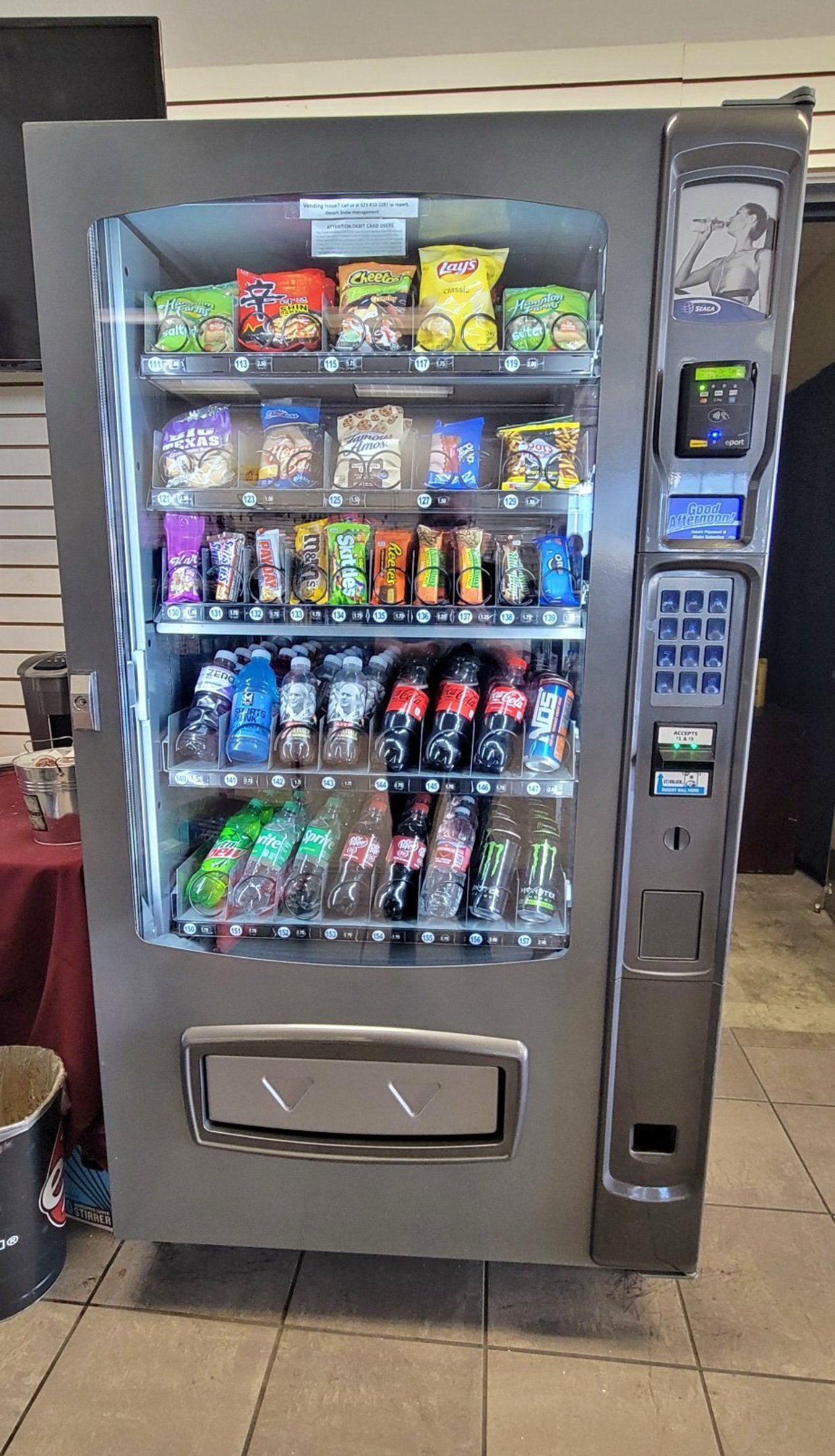 ENVISION ENV5C Combo Vending Machine with credit card reader