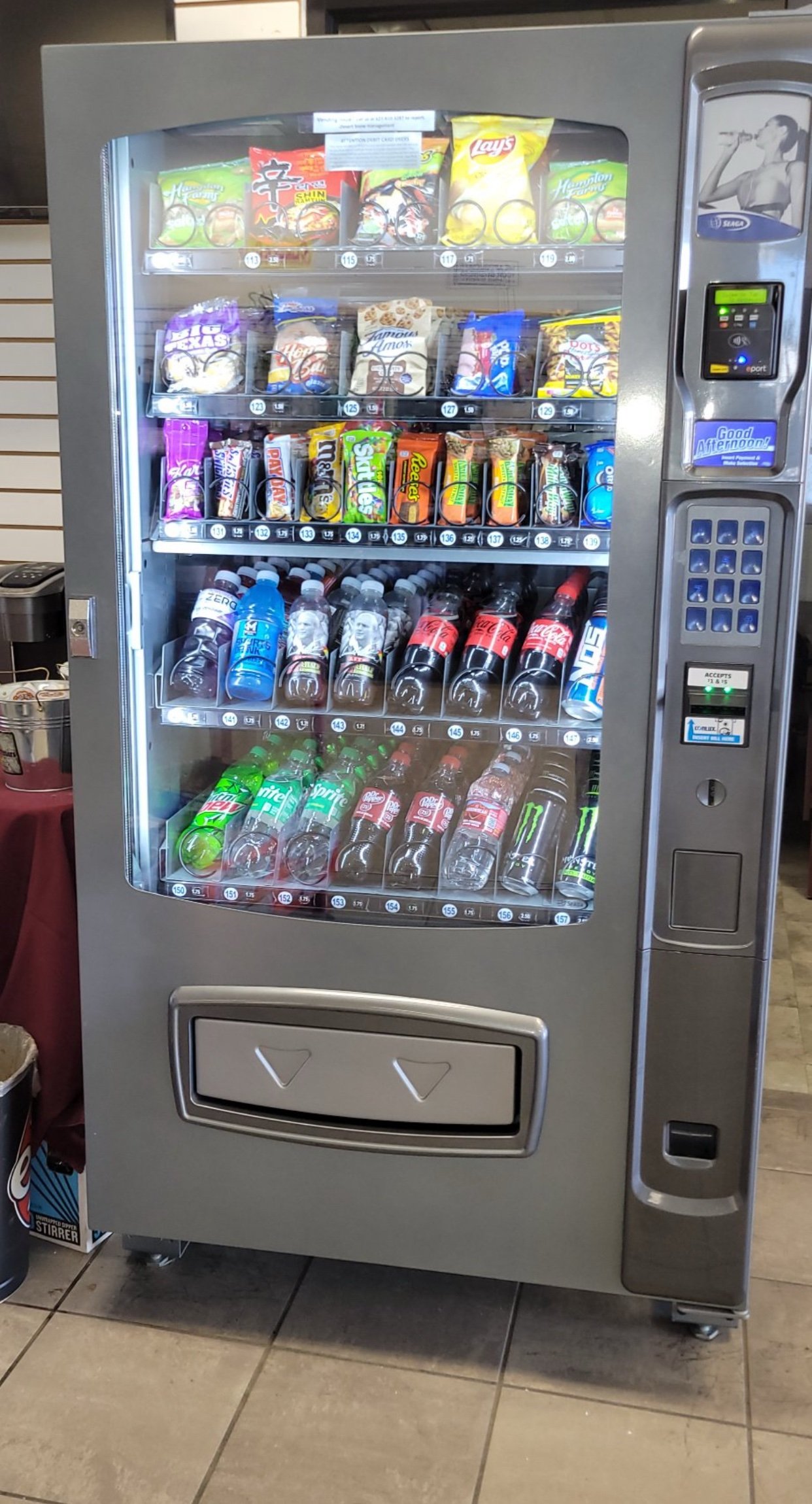 ENVISION ENV5C Combo Vending Machine with credit card reader