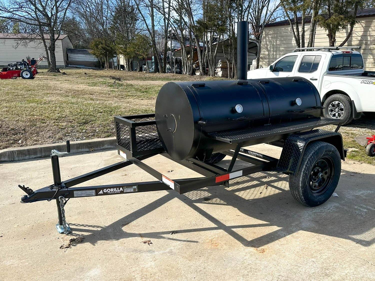 250 Gallon Pull Behind BBQ Charcoal Grill 3,500lb Axle — photo 2