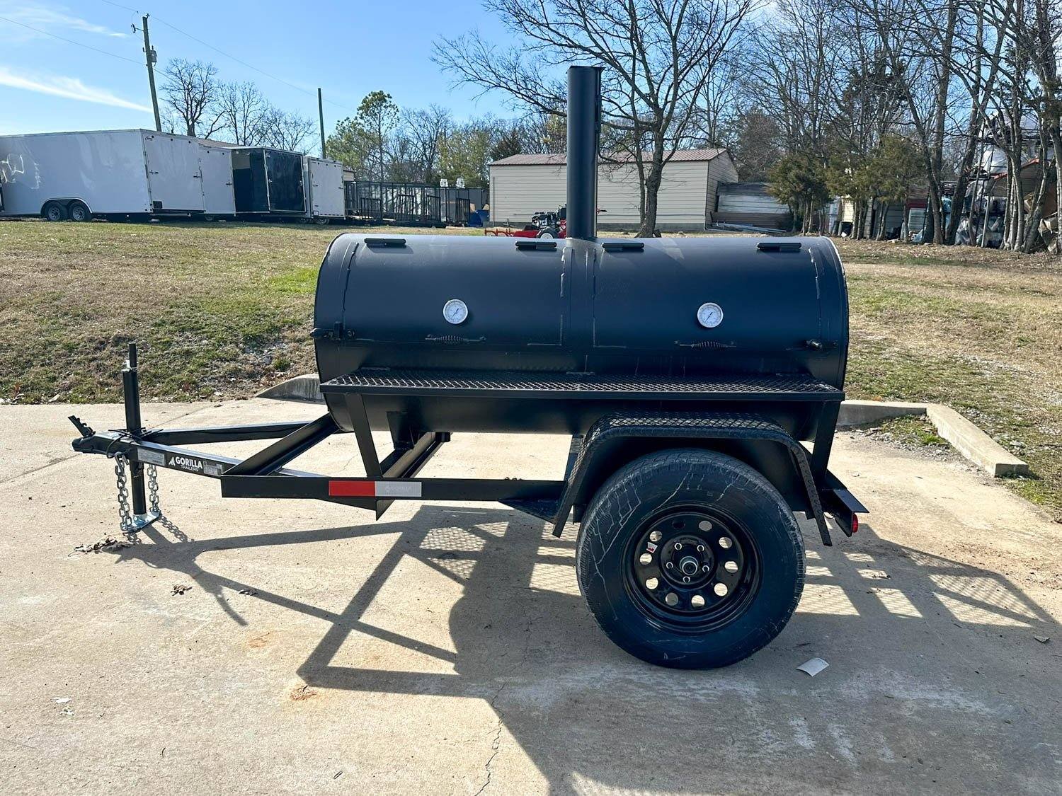 250 Gallon Pull Behind BBQ Charcoal Grill 3,500lb Axle — photo 4