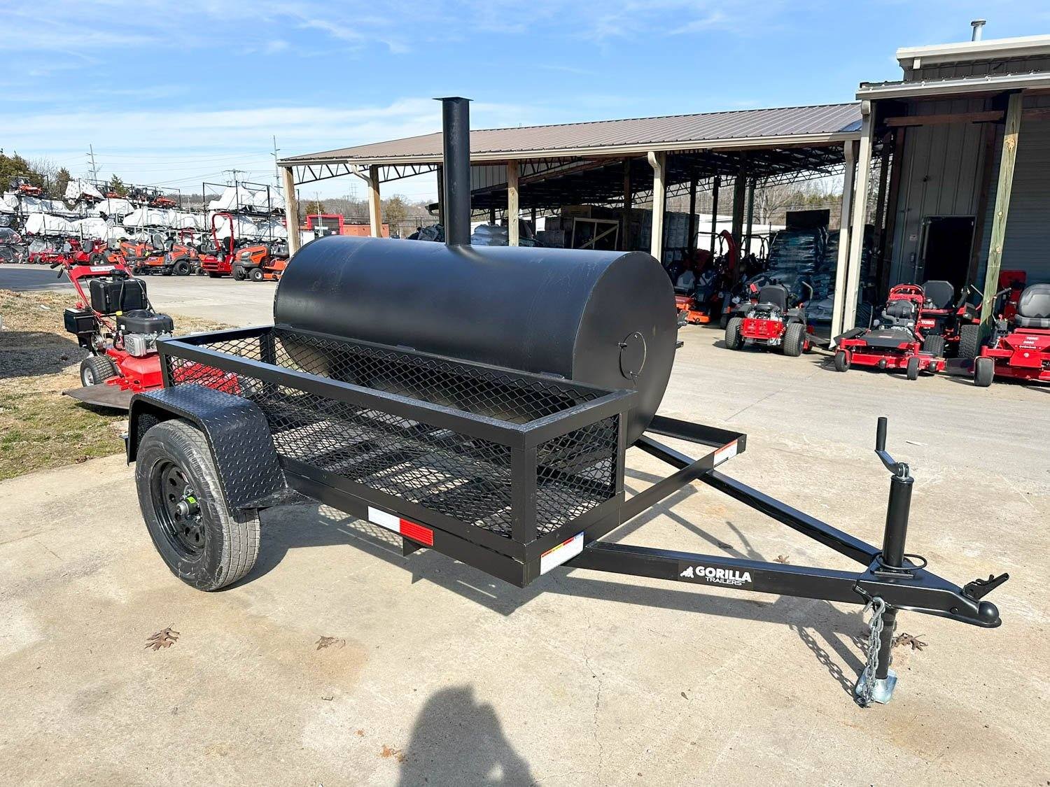 250 Gallon Pull Behind BBQ Charcoal Grill 3,500lb Axle — photo 9