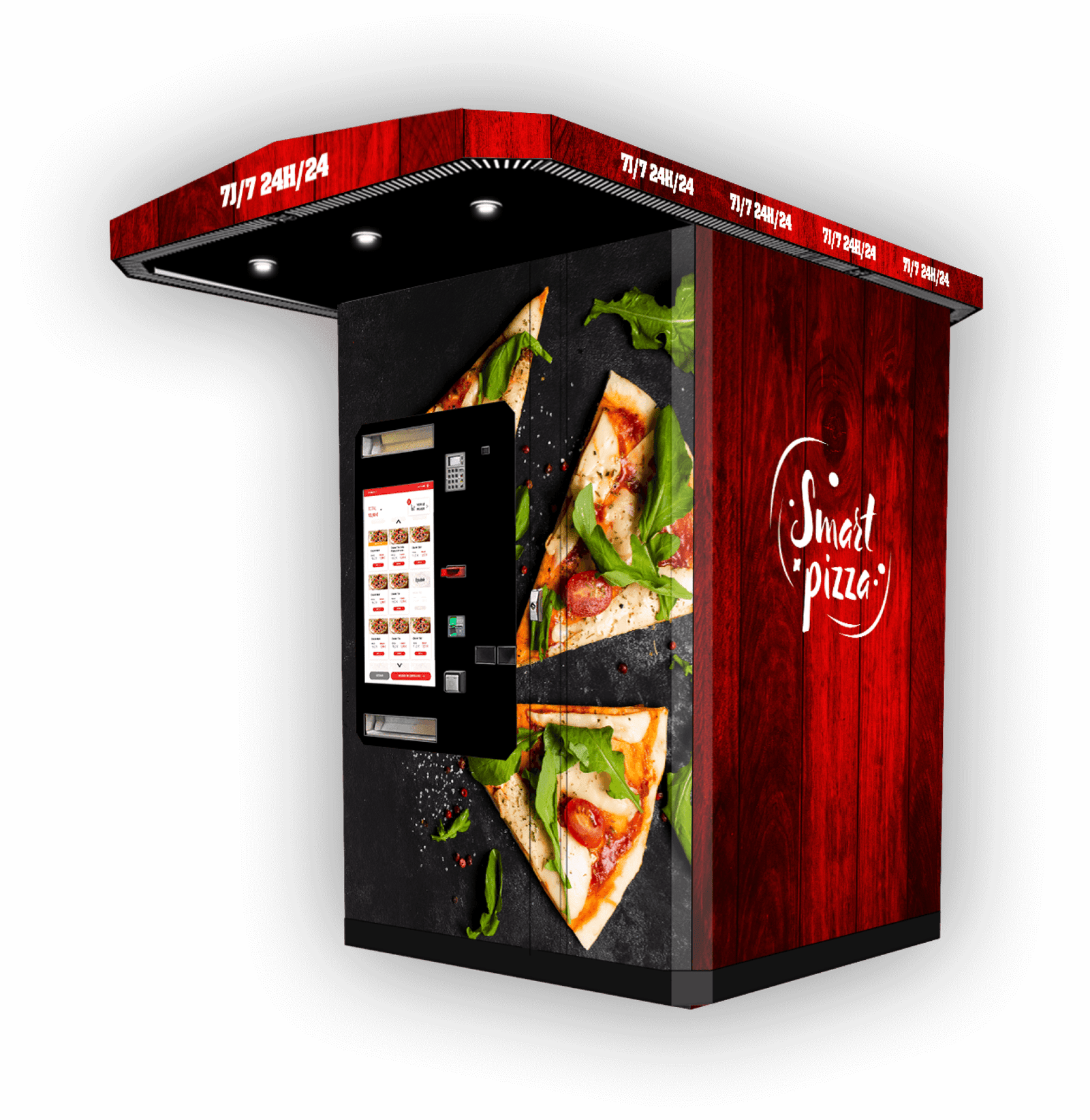julia-bois-rouge-min.png Used outdoor pizza vending machine, weatherproof self-service hot pizza - view 2