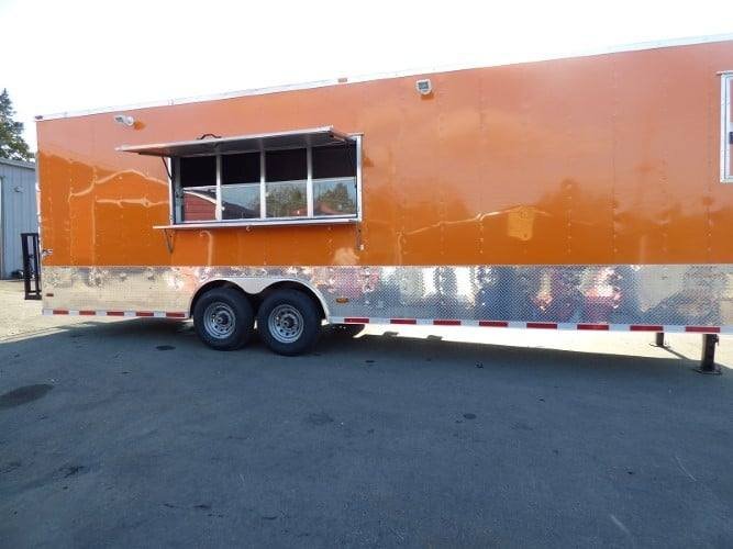 8.5′ x 34′ Orange Catering Event Concession Food Trailer — photo 7