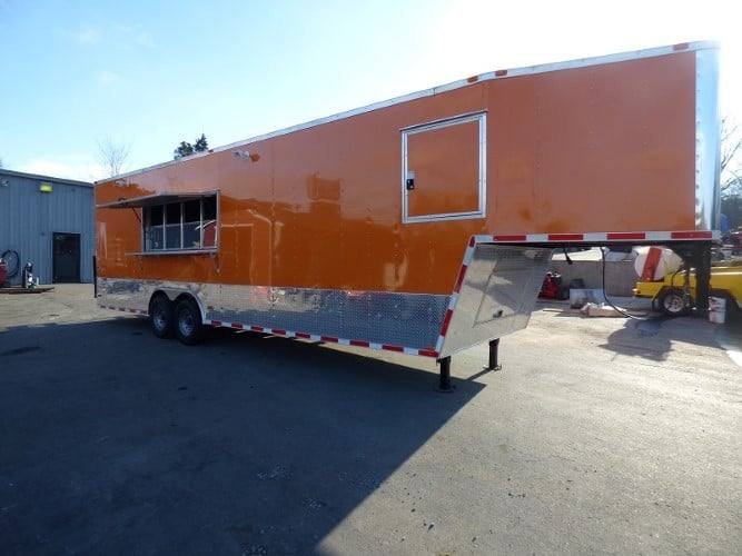 8.5′ x 34′ Orange Catering Event Concession Food Trailer — photo 5