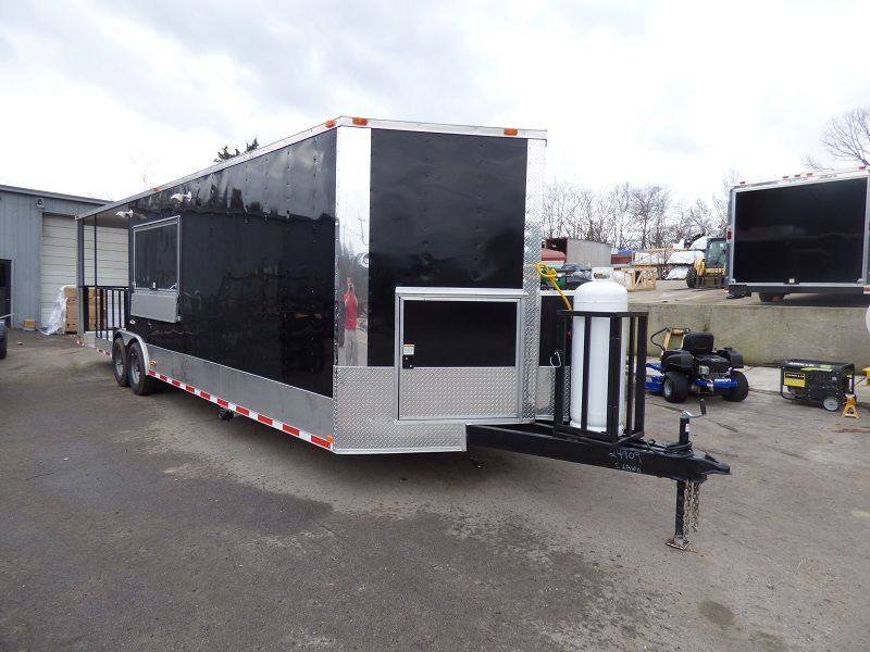 Concession Trailer 8.5’x30′ Black – Smoker Food Catering (with Appliances) — photo 7