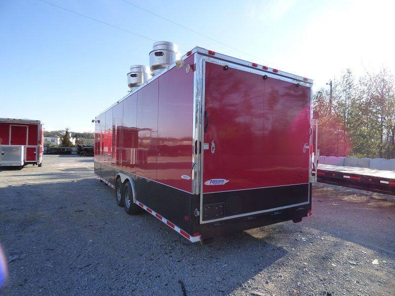Concession Trailer 8.5′ x 28′ Red – Enclosed Food Catering Event — photo 10