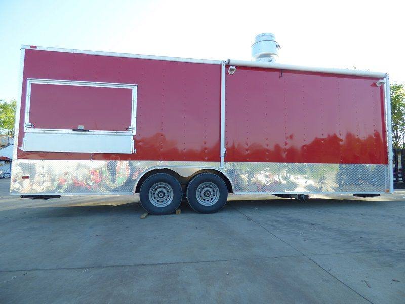 Concession Trailer 8.5′ x 24′ Red – Vending BBQ Catering Food — photo 5
