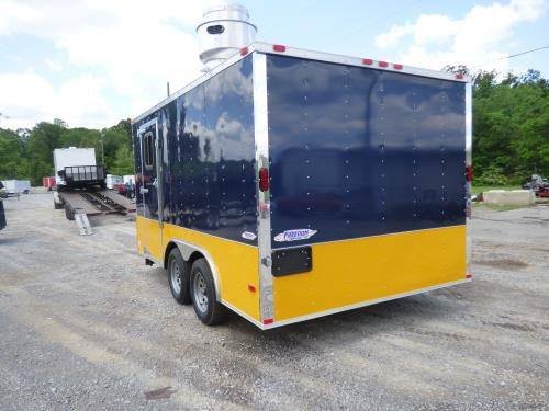 Concession Trailer 8.5’x14′ Indigo Blue and Yellow – Food Catering Event — photo 5