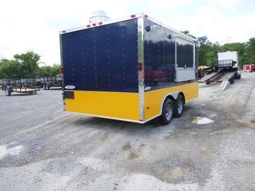 Concession Trailer 8.5’x14′ Indigo Blue and Yellow – Food Catering Event — photo 6