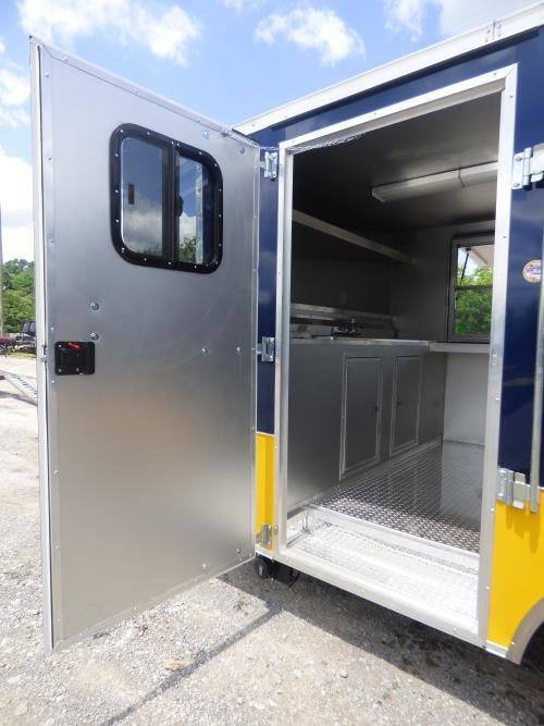 Concession Trailer 8.5’x14′ Indigo Blue and Yellow – Food Catering Event — photo 13