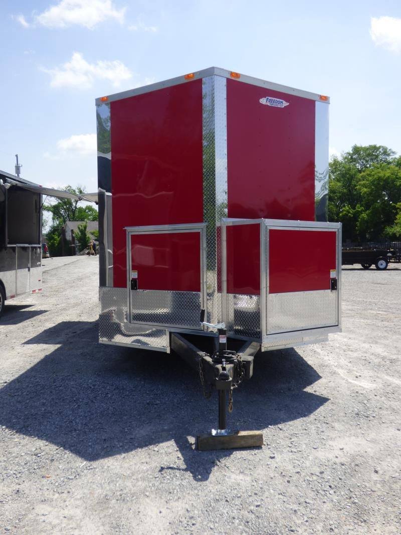 Concession Trailer 8.5’x28′ Red – Food Catering Enclosed Kitchen — photo 4