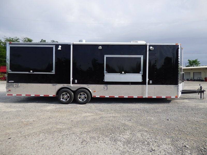 Concession Trailer 8.5’x28′ Black – Vending Smoker Style Kitchen — photo 4