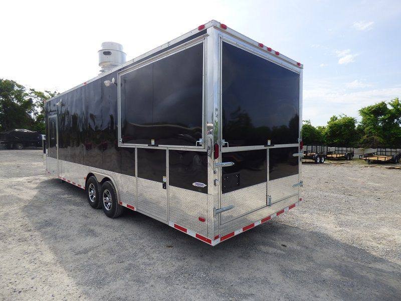 Concession Trailer 8.5’x28′ Black – Vending Smoker Style Kitchen — photo 13
