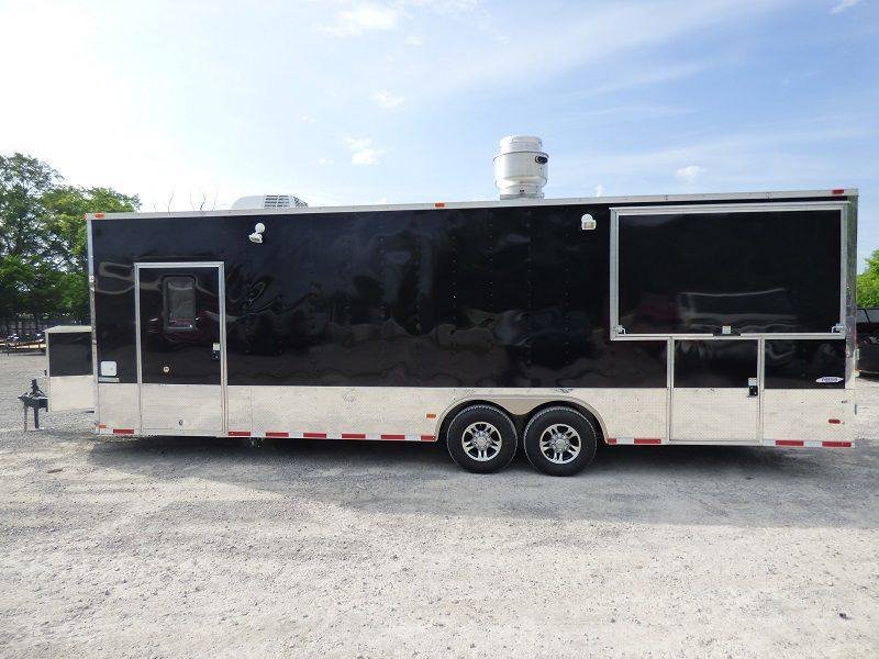 Concession Trailer 8.5’x28′ Black – Vending Smoker Style Kitchen — photo 8