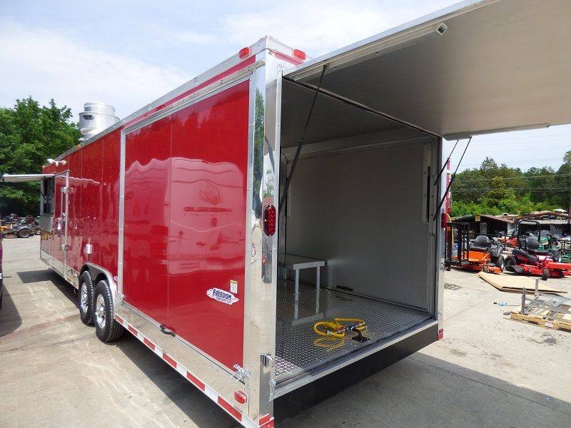 Concession Trailer 8.5’x30′ Red – Smoker BBQ Food Catering — photo 4