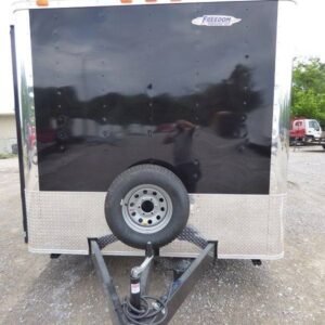 8.5 x 18 Black Pizza Trailer with reinforced oven platform - view 7