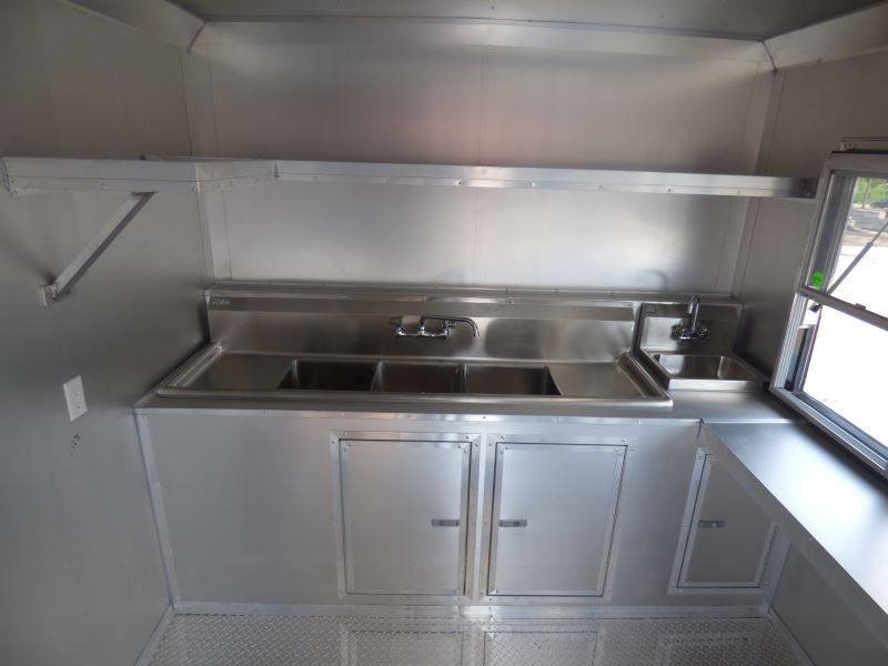 Concession Trailer 8.5’x18′ Black Catering Event Food Restroom — photo 3