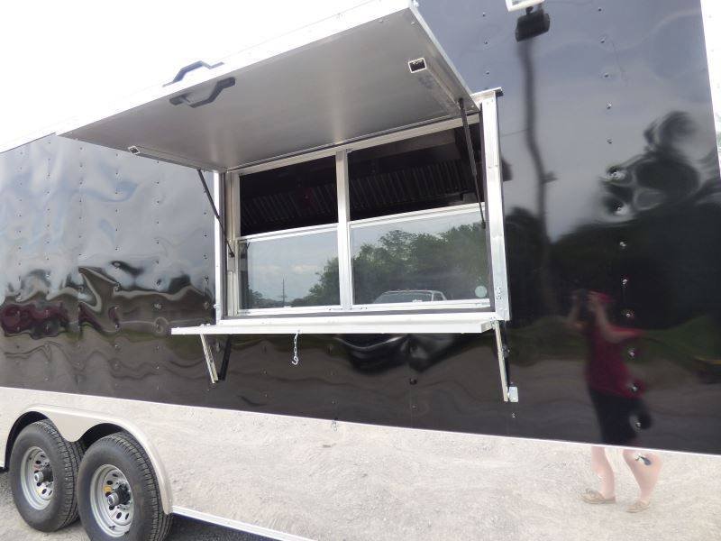 Concession Trailer 8.5′ x 20′ Black – Catering Event Food Trailer Appliances — photo 3