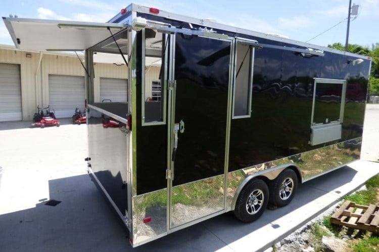8.5′ x 20′ Black Catering Event Concession Food Trailer — photo 12