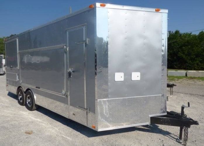8.5′ x 20′ Concession Food Trailer Silver Frost Catering Event — photo 5