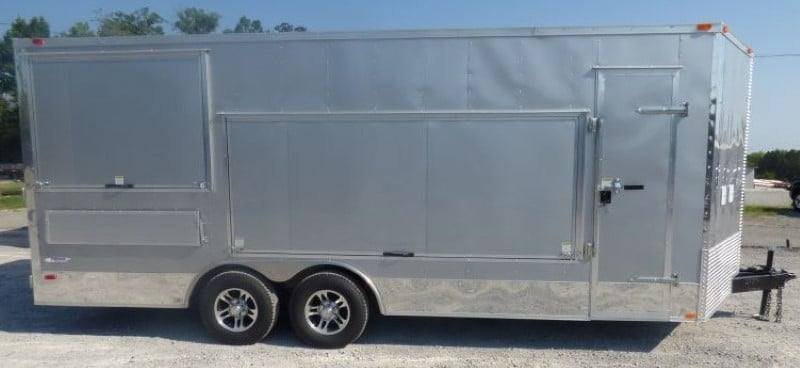 8.5′ x 20′ Concession Food Trailer Silver Frost Catering Event — photo 11