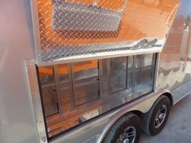 8.5′ x 20′ Concession Food Trailer Silver Frost Catering Event — photo 9
