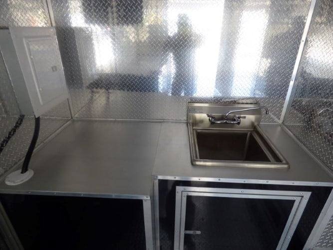 8.5′ x 20′ Concession Food Trailer Silver Frost Catering Event — photo 4